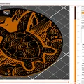 Tấm trang trí và lót ly hình Rùa biển 3D nghệ thuật - Thumbnail 3