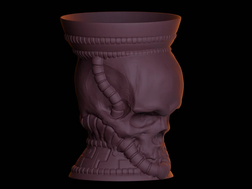 Skull Cup: Cốc đựng bút hình đầu lâu phong cách cá tính - Image 1