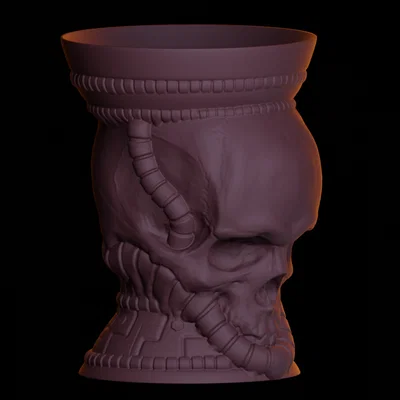 Skull Cup: Cốc đựng bút hình đầu lâu phong cách cá tính
