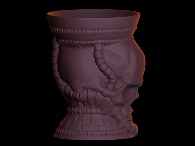 Skull Cup: Cốc đựng bút hình đầu lâu phong cách cá tính - Image 2