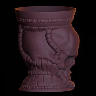 Skull Cup: Cốc đựng bút hình đầu lâu phong cách cá tính