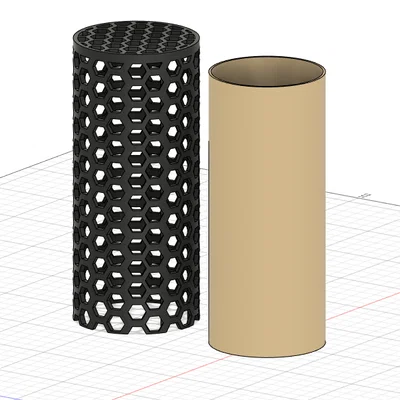 Đèn để bàn họa tiết tổ ong (Honeycomb Table Lamp) - File 3D in ấn