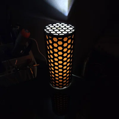 Đèn để bàn họa tiết tổ ong (Honeycomb Table Lamp) - File 3D in ấn