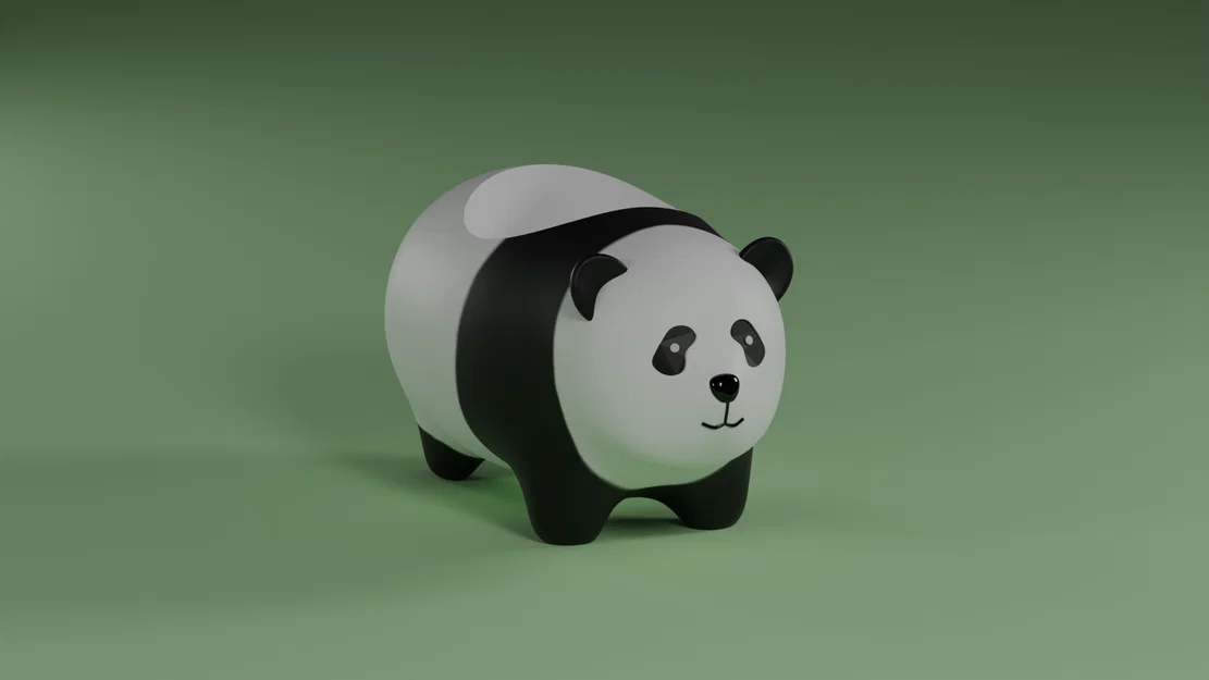 Chậu cây cảnh Panda Planter: Mô hình 3D trang trí bàn làm việc - Image 1