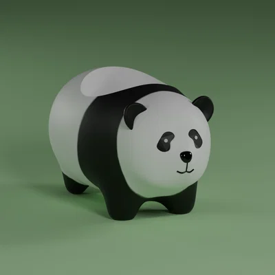 Chậu cây cảnh Panda Planter: Mô hình 3D trang trí bàn làm việc