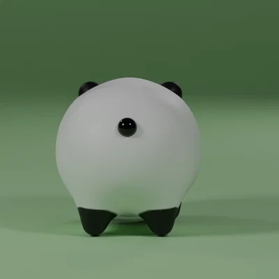 Chậu cây cảnh Panda Planter: Mô hình 3D trang trí bàn làm việc