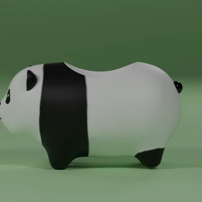 Chậu cây cảnh Panda Planter: Mô hình 3D trang trí bàn làm việc