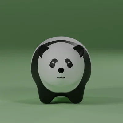 Chậu cây cảnh Panda Planter: Mô hình 3D trang trí bàn làm việc