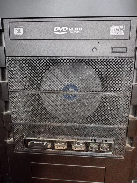 Nắp che bay 5.25" mesh tăng airflow cho case PC – tự chọn pattern - Image 1