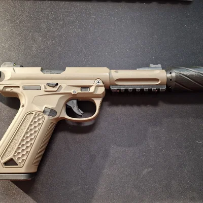 Ống giảm thanh trang trí cho súng Airsoft AAP01 (File in 3D)
