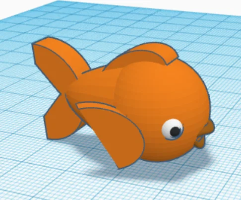 Mô hình 3D chú cá vàng (Gold Fish) nhỏ xinh dễ in - Image 1