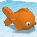 Mô hình 3D chú cá vàng (Gold Fish) nhỏ xinh dễ in - Thumbnail 1