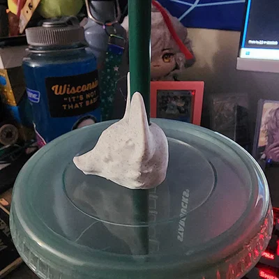 Mô hình Kitsune Straw Topper in 3D trang trí ống hút cực xinh