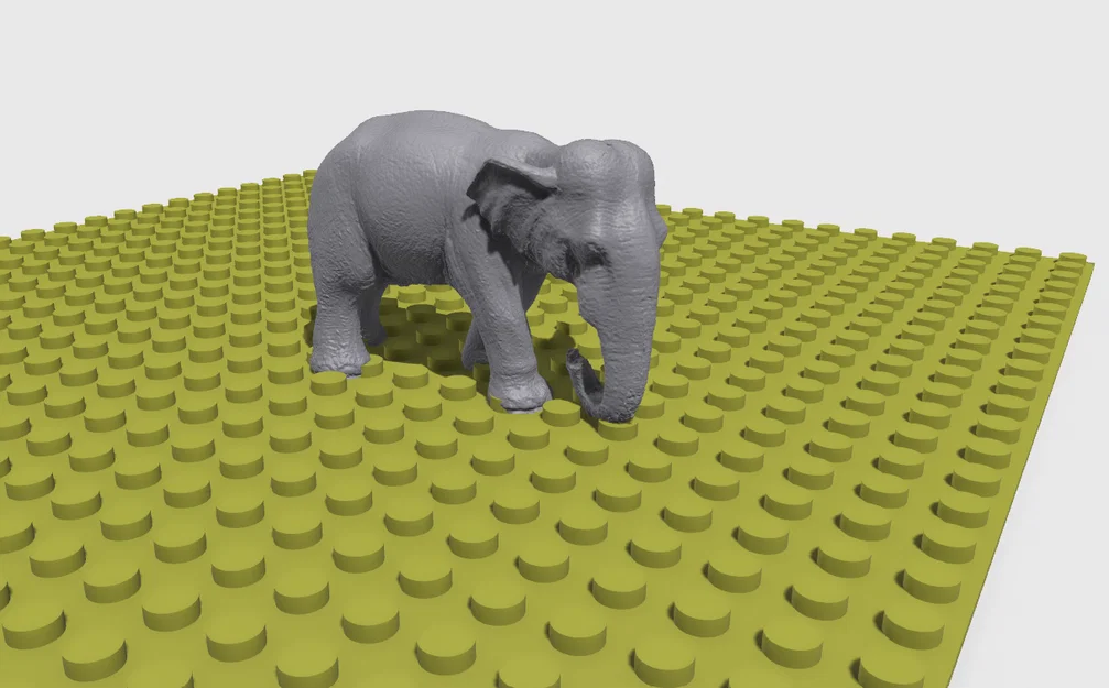 Mô hình chú voi 3D tương thích với gạch LEGO cực độc đáo - Image 1