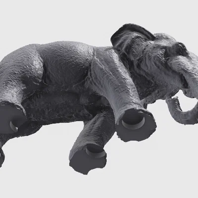 Mô hình chú voi 3D tương thích với gạch LEGO cực độc đáo