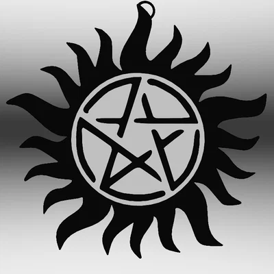 Móc khóa biểu tượng Supernatural (Anti-Possession) in 3D siêu chất