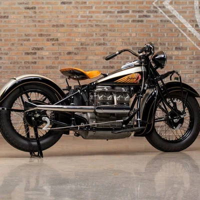 Mô hình in 3D xe máy cổ điển Indian Four 1939 chi tiết