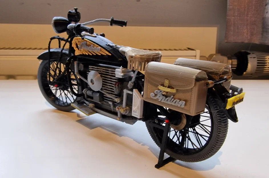 Mô hình in 3D xe máy cổ điển Indian Four 1939 chi tiết - Image 9