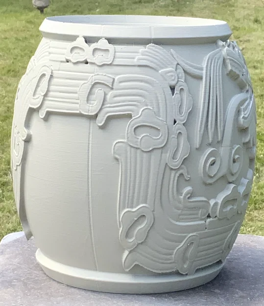 Bình/Chậu “Serpent urn” hoạ tiết rắn Aztec - Image 4