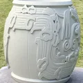 Bình/Chậu “Serpent urn” hoạ tiết rắn Aztec - Thumbnail 4