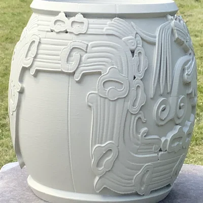 Bình/Chậu “Serpent urn” hoạ tiết rắn Aztec