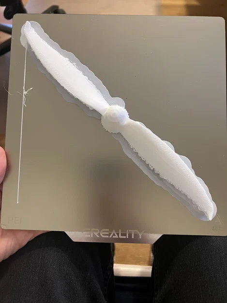 Cánh quạt máy bay mô hình khí động học trục 3mm in 3D - Image 3