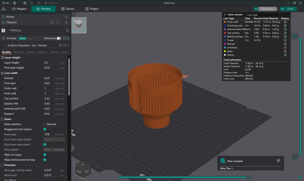 Chậu tự tưới in Vase Mode (Self-watering Planter) - Image 4