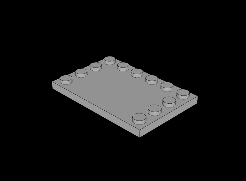 Tấm nền LEGO tương thích 4x6 với 12 chấu ghép - In 3D dễ dàng - Image 1