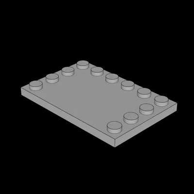 Tấm nền LEGO tương thích 4x6 với 12 chấu ghép - In 3D dễ dàng