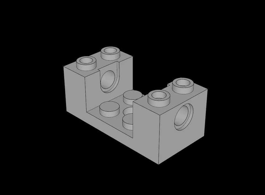 Mảnh ghép Lego 2x4 tương thích 18975 có lỗ kỹ thuật in 3D - Image 1