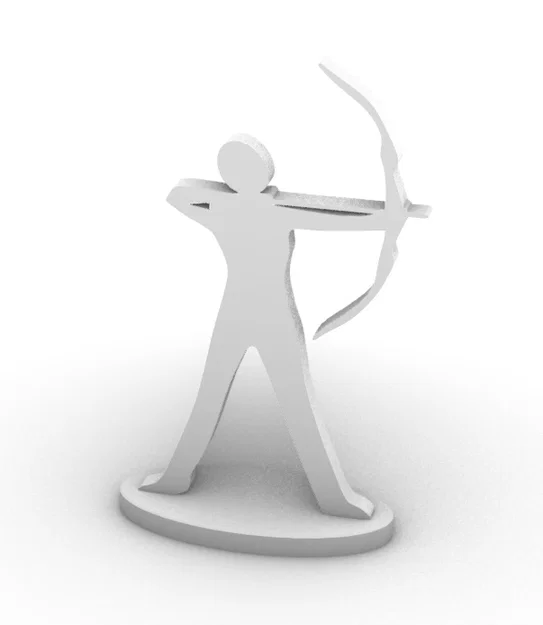 Mô hình vận động viên bắn cung tối giản (Archery Athlete Simplified) - Image 1