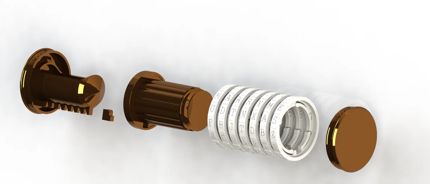 Hộp nhẫn cầu hôn dạng cryptex (Engagement ring box cryptex) - Image 3