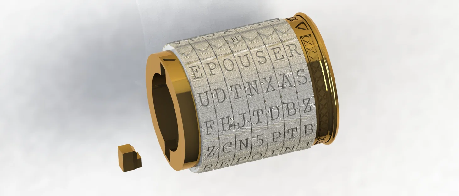 Hộp nhẫn cầu hôn dạng cryptex (Engagement ring box cryptex) - Image 6