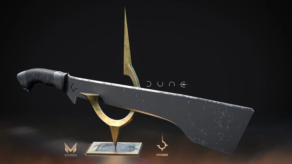 Mẫu 3D Harkonnen Blade trong phim Dune (Replica vũ khí biểu tượng) - Image 1