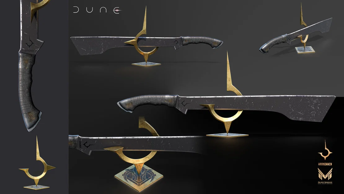 Mẫu 3D Harkonnen Blade trong phim Dune (Replica vũ khí biểu tượng) - Image 4