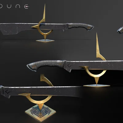 Mẫu 3D Harkonnen Blade trong phim Dune (Replica vũ khí biểu tượng)