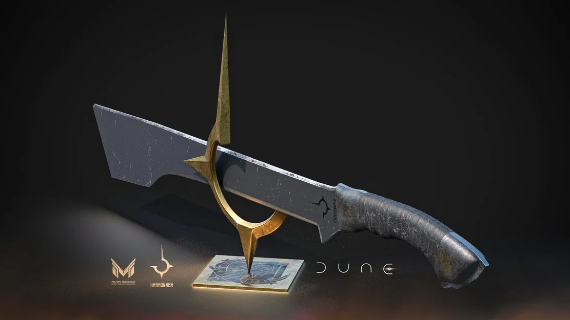 Mẫu 3D Harkonnen Blade trong phim Dune (Replica vũ khí biểu tượng) - Image 5