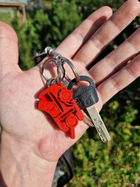 Print-In-Place Fidget Clicker (Fidget Click Móc Chìa Khóa) - Image 3