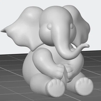 Mô hình chú voi con dễ thương để bàn in 3D - Elephant