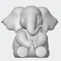 Mô hình chú voi con dễ thương để bàn in 3D - Elephant - Thumbnail 2