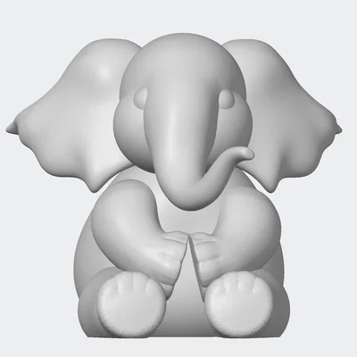 Mô hình chú voi con dễ thương để bàn in 3D - Elephant