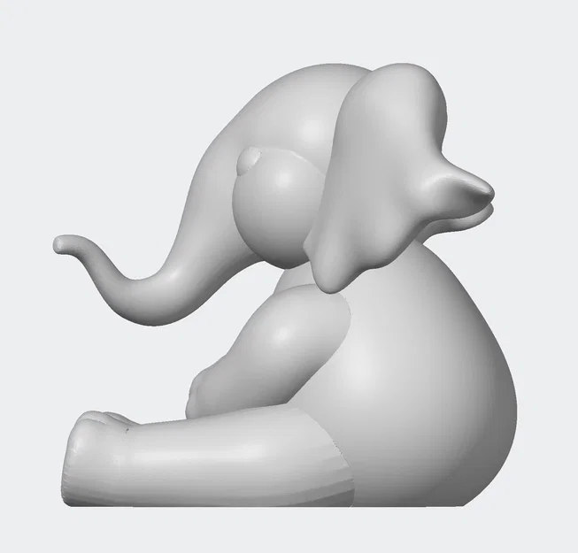 Mô hình chú voi con dễ thương để bàn in 3D - Elephant - Image 3