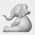 Mô hình chú voi con dễ thương để bàn in 3D - Elephant - Thumbnail 3