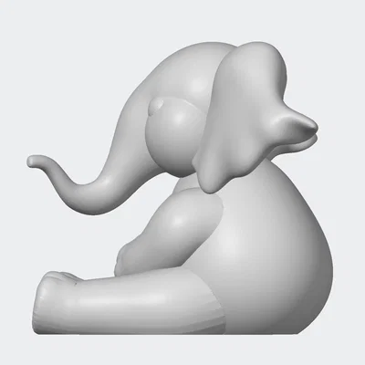 Mô hình chú voi con dễ thương để bàn in 3D - Elephant
