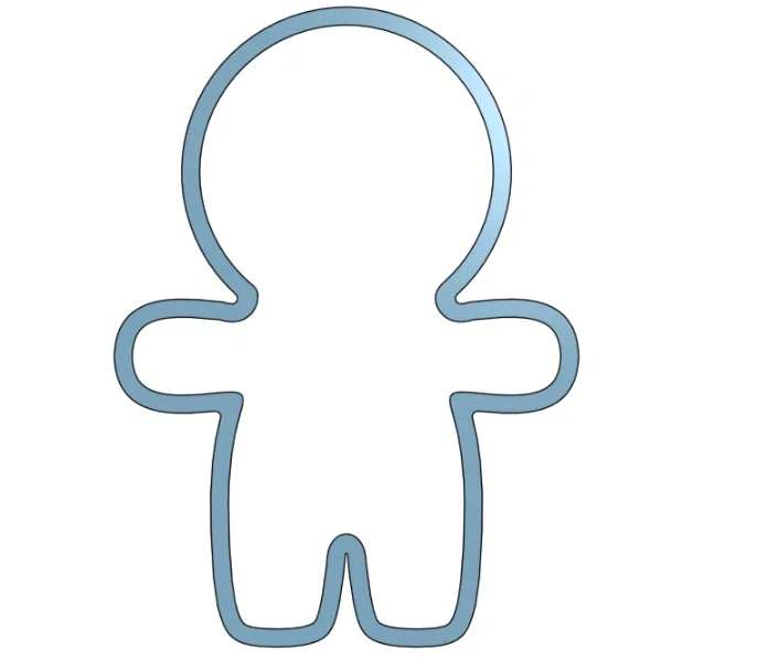 Khuôn Cắt Bánh Quy Người Bánh Gừng (Ginger Bread Man Cookie Cutter) - Image 1
