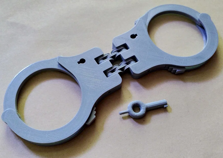 Còng tay xích đôi nặng (Heavy double chain handcuffs) - Image 1
