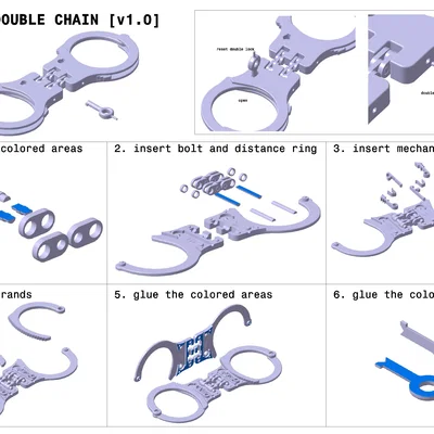 Còng tay xích đôi nặng (Heavy double chain handcuffs)