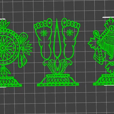 Mô hình trang trí biểu tượng tâm linh Tirupati Balaji (File STL)