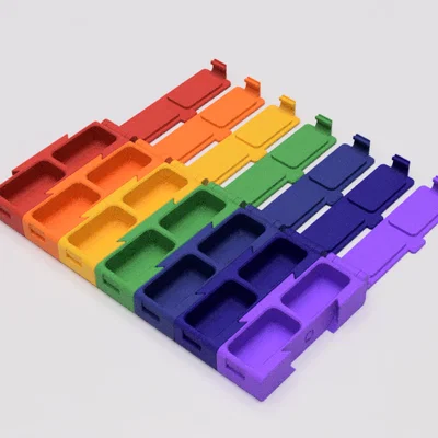 Hộp chia thuốc N ngày khớp dovetail, nắp snap print-in-place