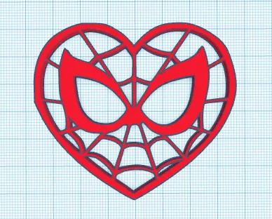 Mô hình trang trí Heart Spider - Biểu tượng Người Nhện phong cách - Image 1